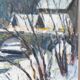 Gideon isaksson (1911-1980), scandinavian modern landscape, 1960s, oil on panel, framed