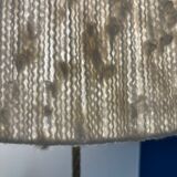 Floor lamp with vintage wool and brass shelf