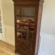 Parisian cupboard Bookcase Bonnetière glazed with small vintage tiles