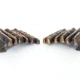 Brutalist bronze door handles, Alpan, Germany, circa 1970