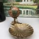 brass shell ashtray terrestrial globe