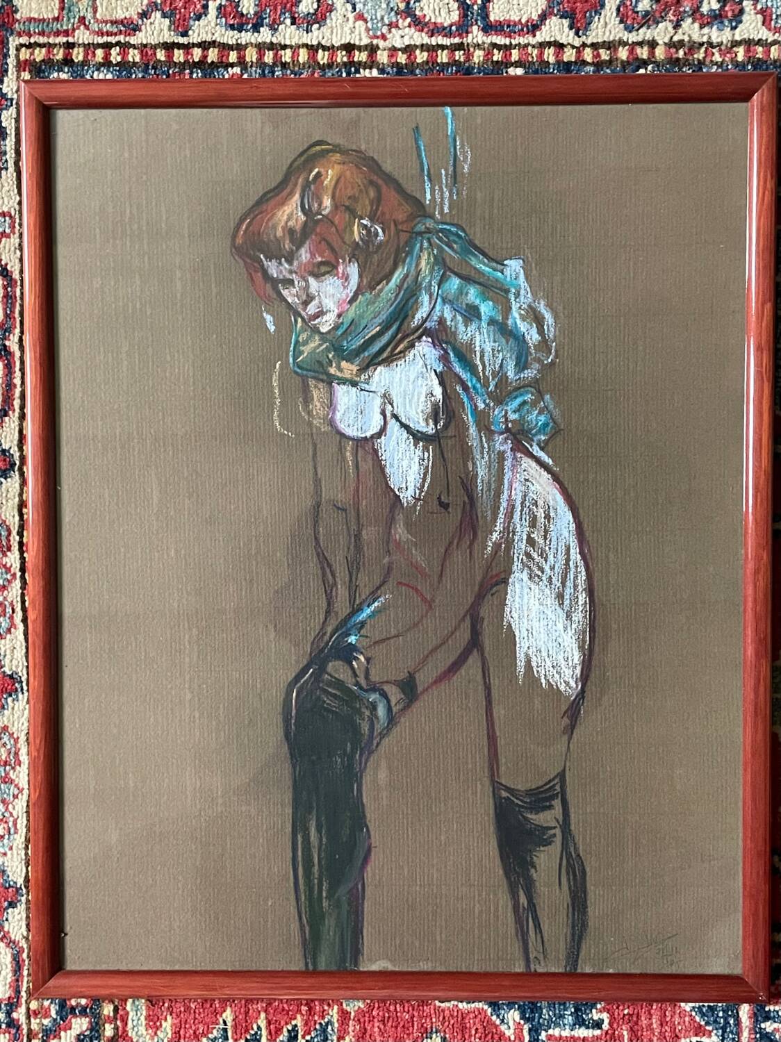 Pastel drawing of a nude