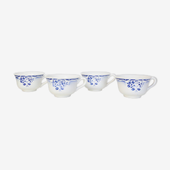 Set of 4 Céranord cups, vintage, French