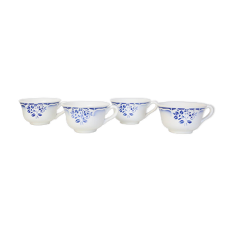 Set of 4 Céranord cups, vintage, French