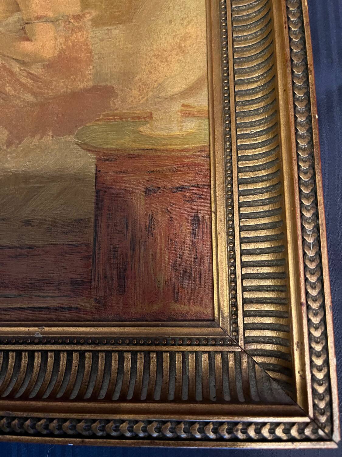 Oil on canvas Young girl reading