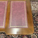 New! - Classic English Desk Partnerdesk Red Leather