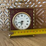 Old alarm clock to go back year 60 blessing west Germany in wood and metal