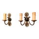Pair of Empire eagle's head sconces in Palmettes 1900/1920
