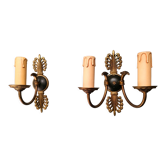 Paire d'appliques Empire tête d'aigle à Palmettes 1900/1920