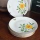7 EPIAG Dallwitz dessert plates decorated with yellow roses