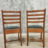 2 Bas van Pelt designer dining room chairs in walnut, 1930s