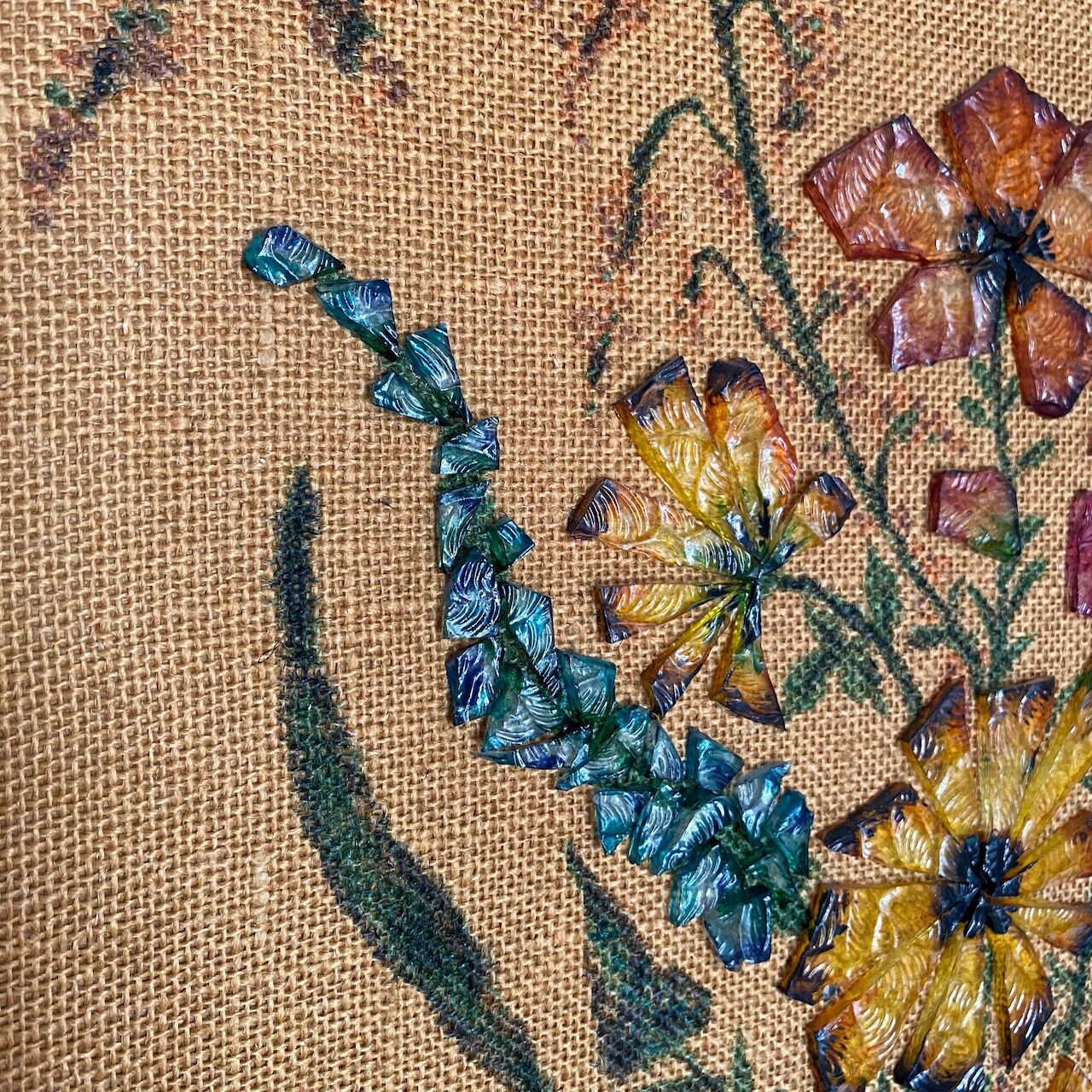 Thérèse Hémery - Painting with diamond glass - Bouquet