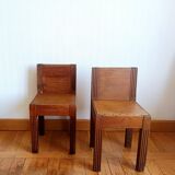 Pair of art deco children's chairs
