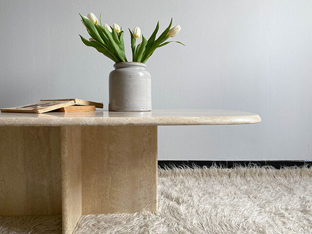 Low table in travertine