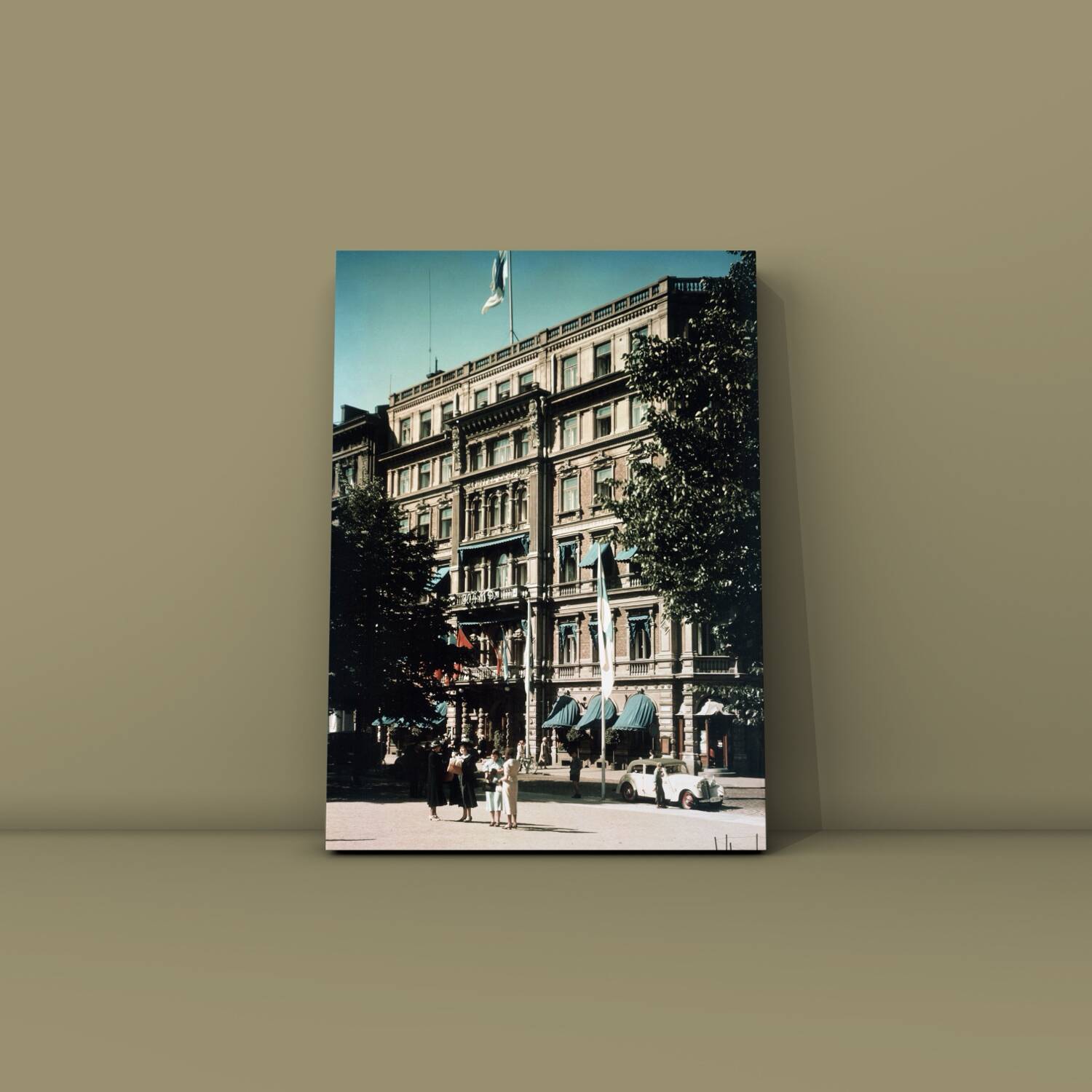 Fine art Hotel Kamp, Helsinki, 1930 with white border, limited edition, rare find in original color