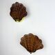 Pair of scalloped rattan wall sconces, 1980s, sourced in Spain