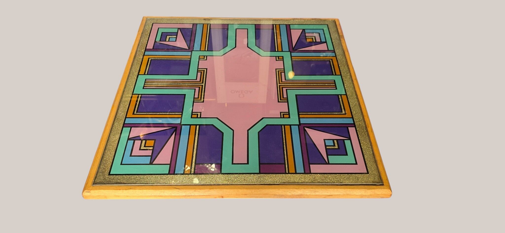Vintage bistro table with painted top Bing, Cannes, 1990s