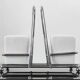 Vintage salt and pepper set – White ceramic and chrome metal