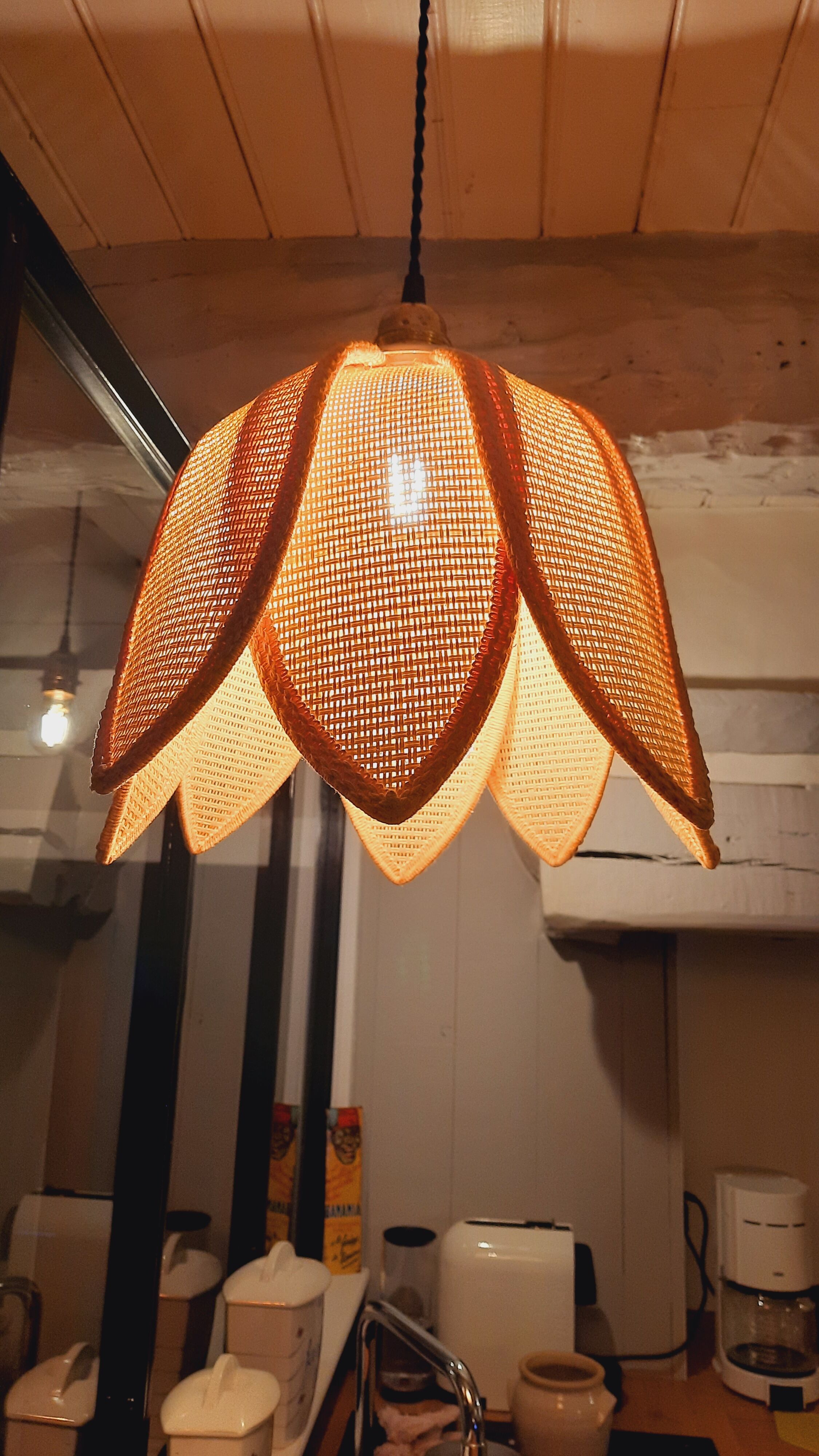 Vintage flower lampshade