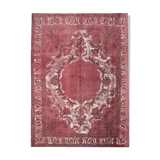 Vintage overdyed persian carpet handmade oriental red carpet - 330x400cm