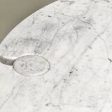 Round dining table Eros in Carrara marble by Angelo Mangiarotti for Skipper Italy 1970s