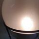 Tripod table lamp in metal, aluminum and blown glass - mid-20th century