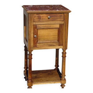 Ancien chevet en noyer - dessus
