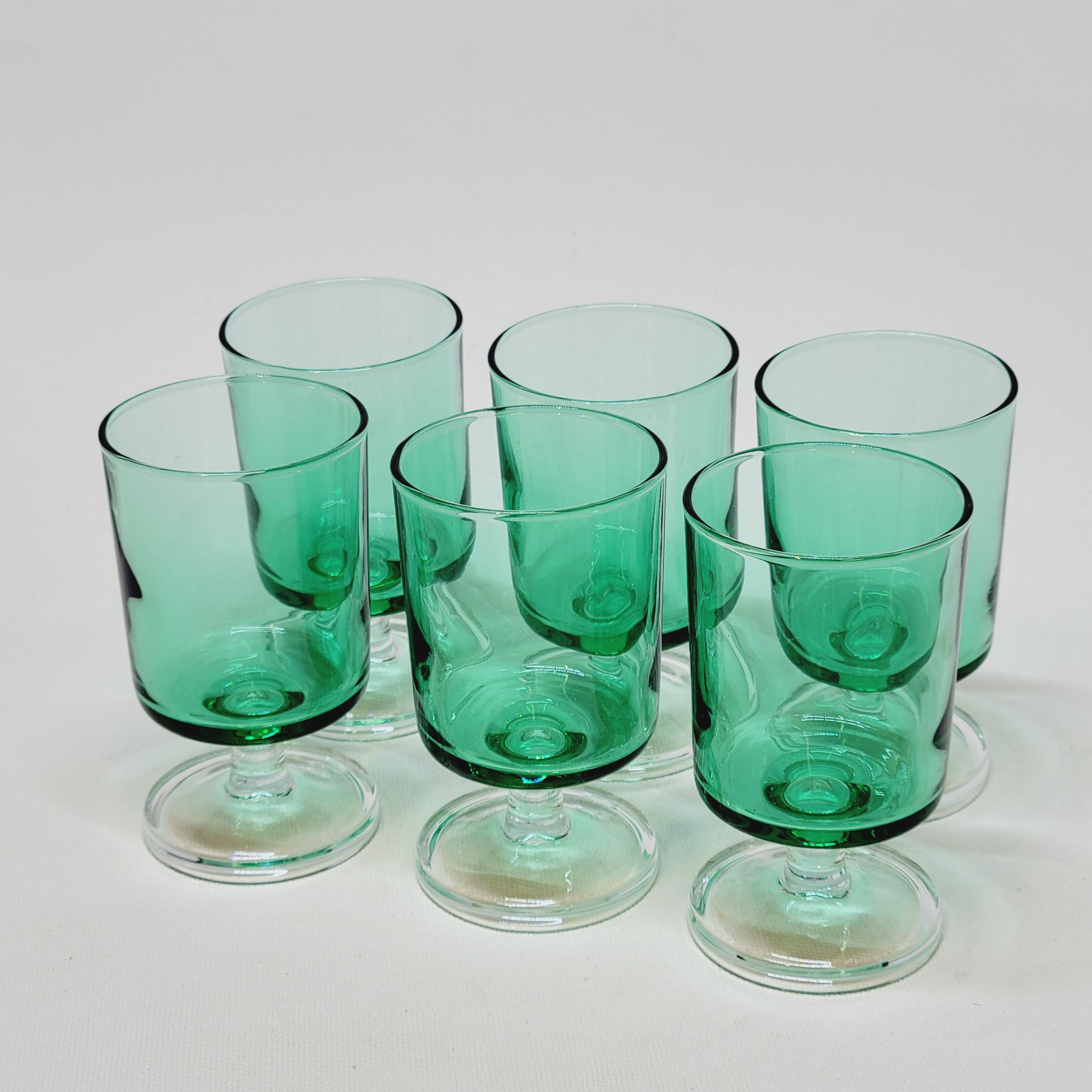 6 Luminarc Sweden Mint Green Glasses