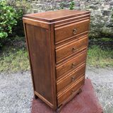 Vintage oak chest of drawers with 5 drawers