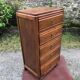 Chiffonnier, commode vintage en chêne à 5 tiroirs