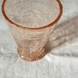5 verres craquelés roses
