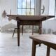 Solid oak farmhouse table with extensions (190-280cm) 1950