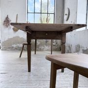 Solid oak farmhouse table with extensions (190-280cm) 1950