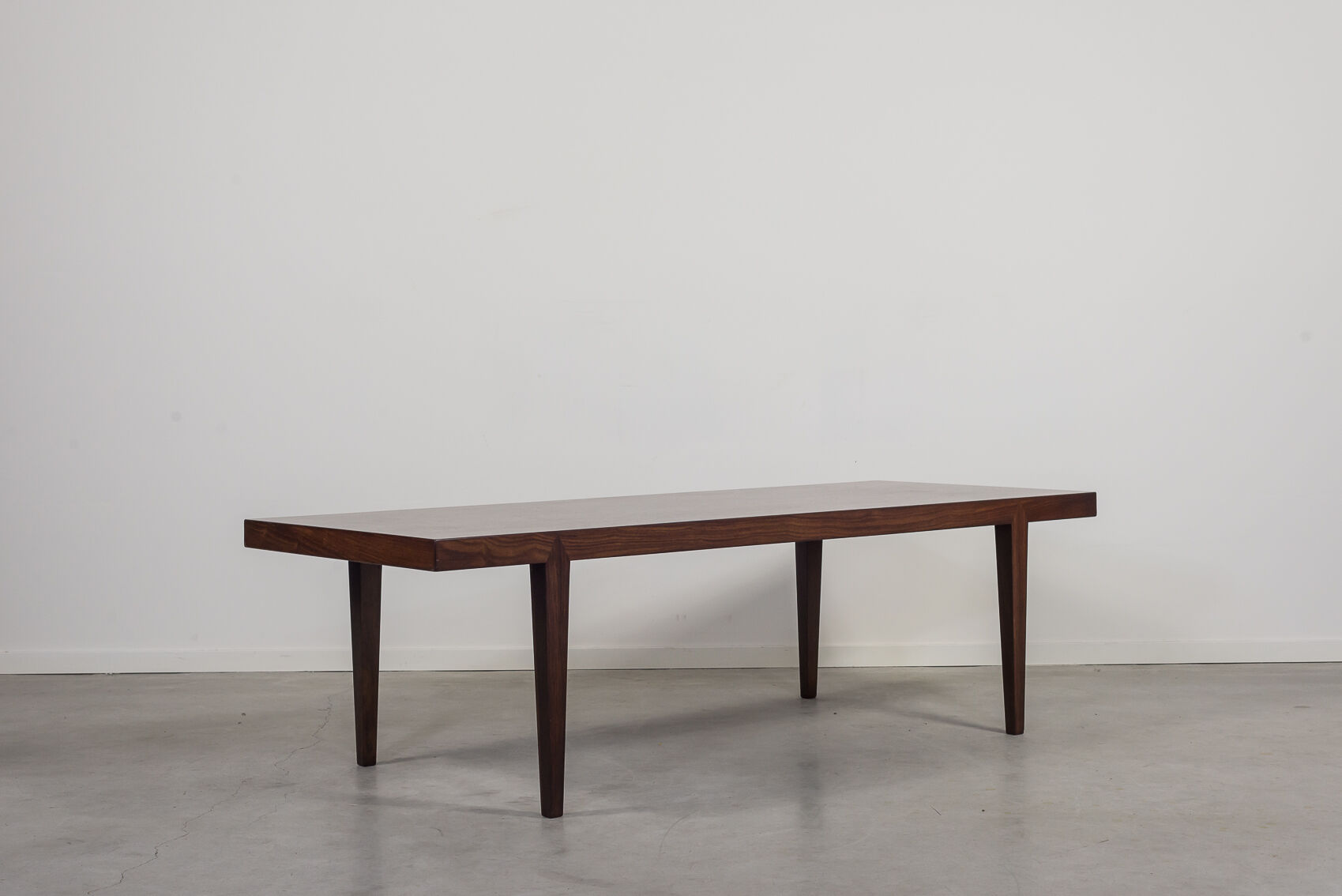 Rosewood coffee table by Erik Severin Hansen for Haslev, 1960s.