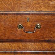 Commode Mule anglaise XVIIIe siècle à dessus pliant en chêne Georgian