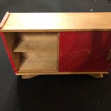 Vintage wooden doll cabinet