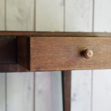 Old rustic wooden farmhouse table in 50s