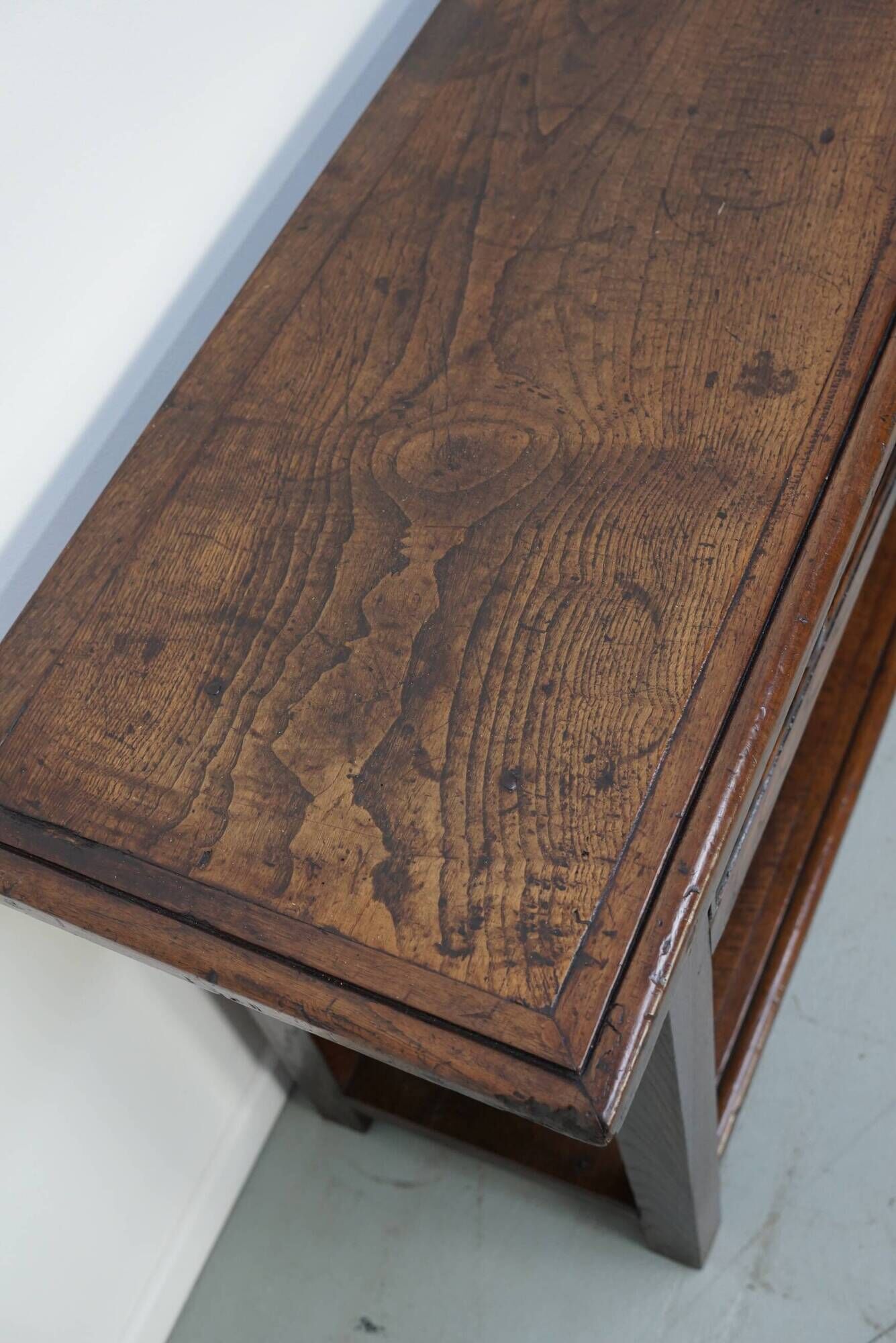 Antique Spanish Rustic Chestnut Side Table/Console, 18th Century