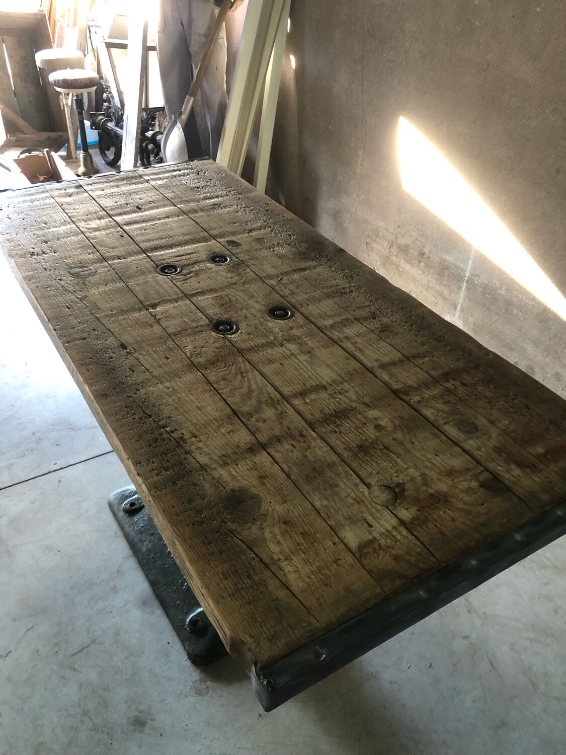 Industrial dining table