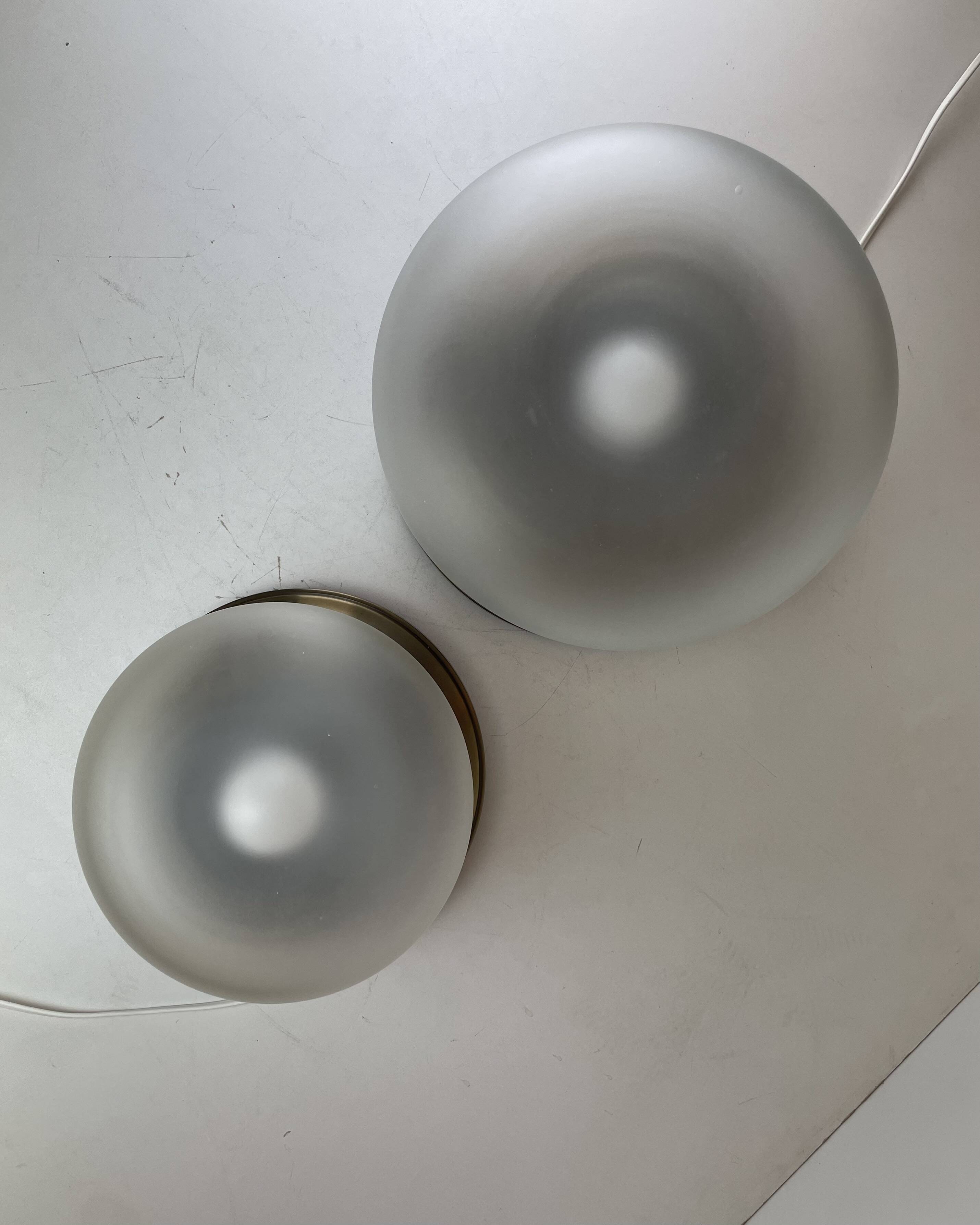 Brass & Murano Glass Ceiling Lamp, Italy, 1960s