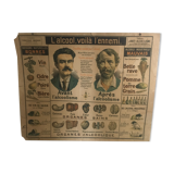 Educational panel "Alcohol is the enemy" 1910