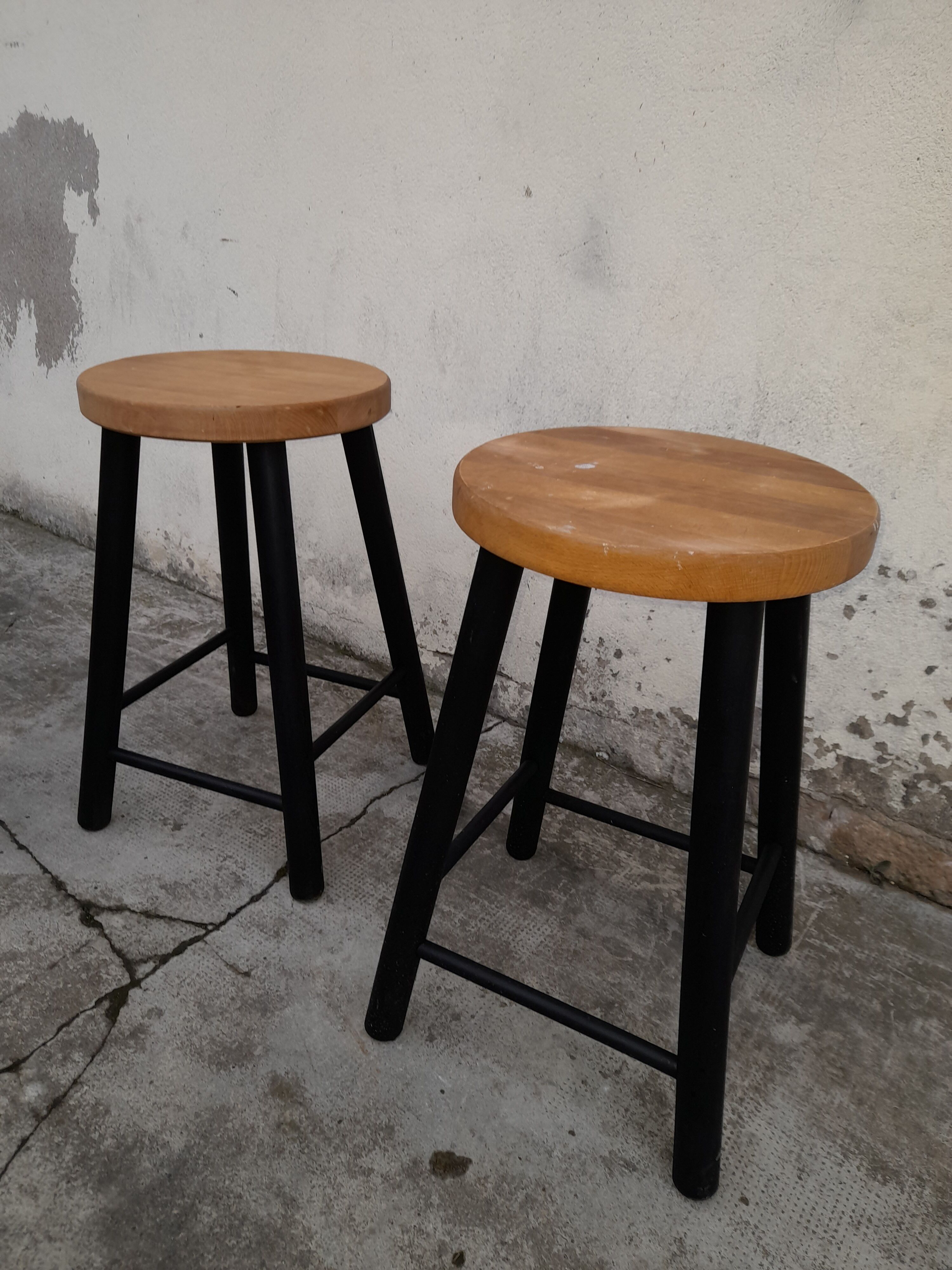 Pair of wooden stools