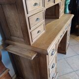 Antique desk with 15 drawers, professional furniture.