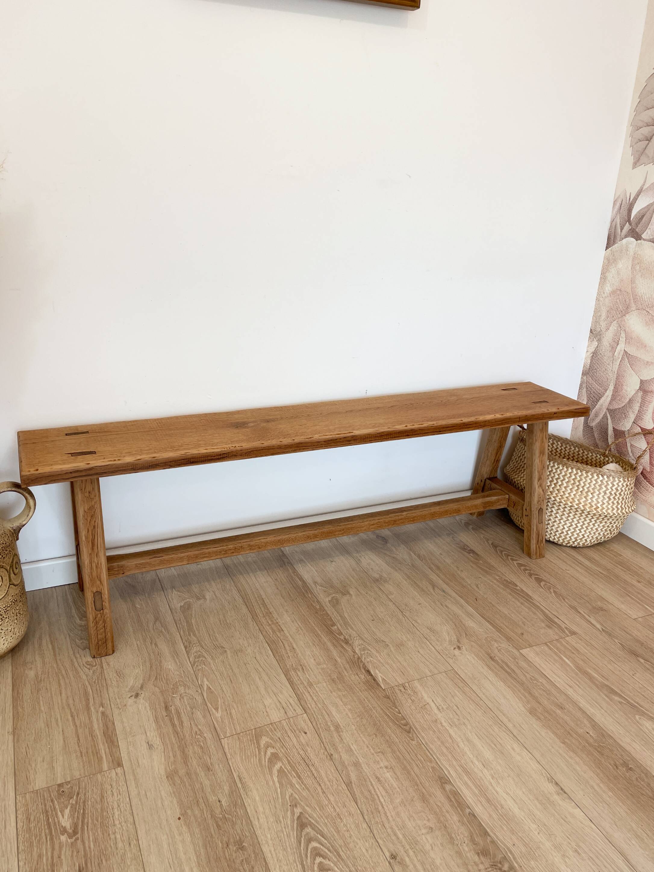 Banc de ferme en chêne massif