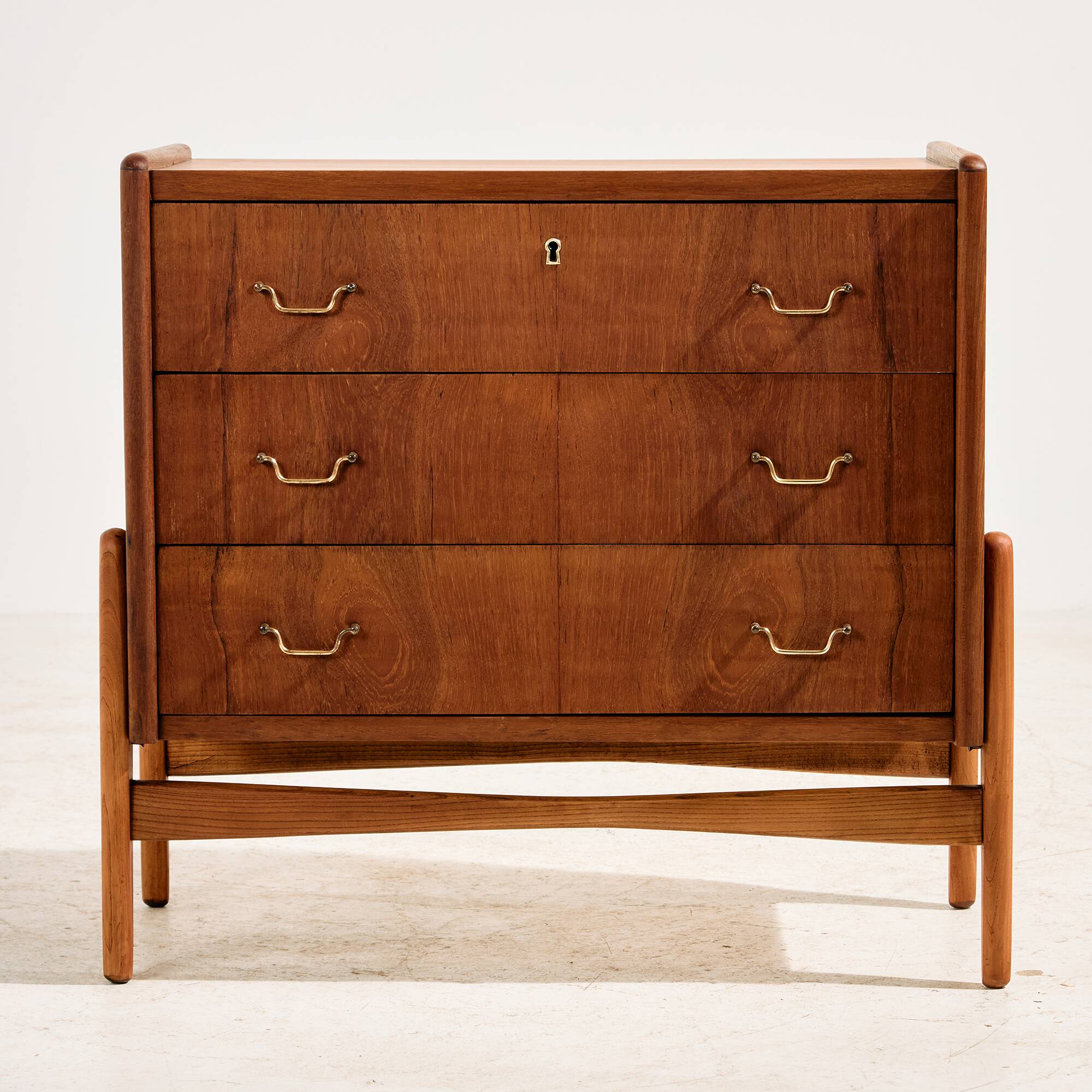 Restored commode in teak and oak