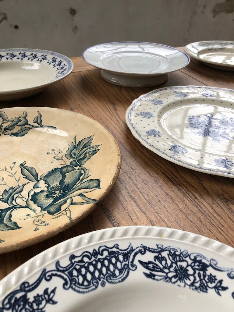 Lot 14 mismatched plates Iron Land