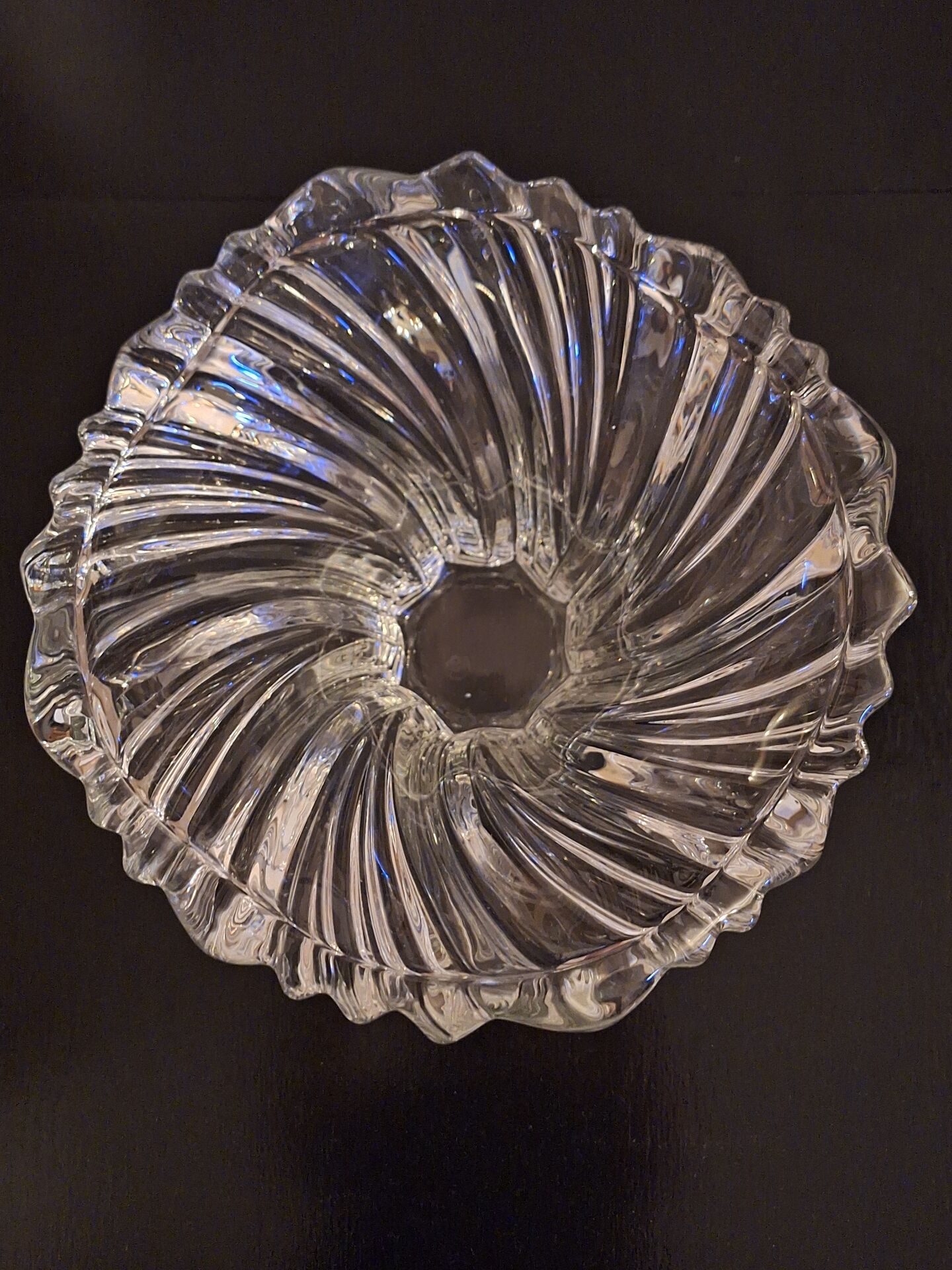 Transparent Art Deco crystal vase