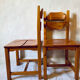 Pair of mountain chairs made of solid pine.