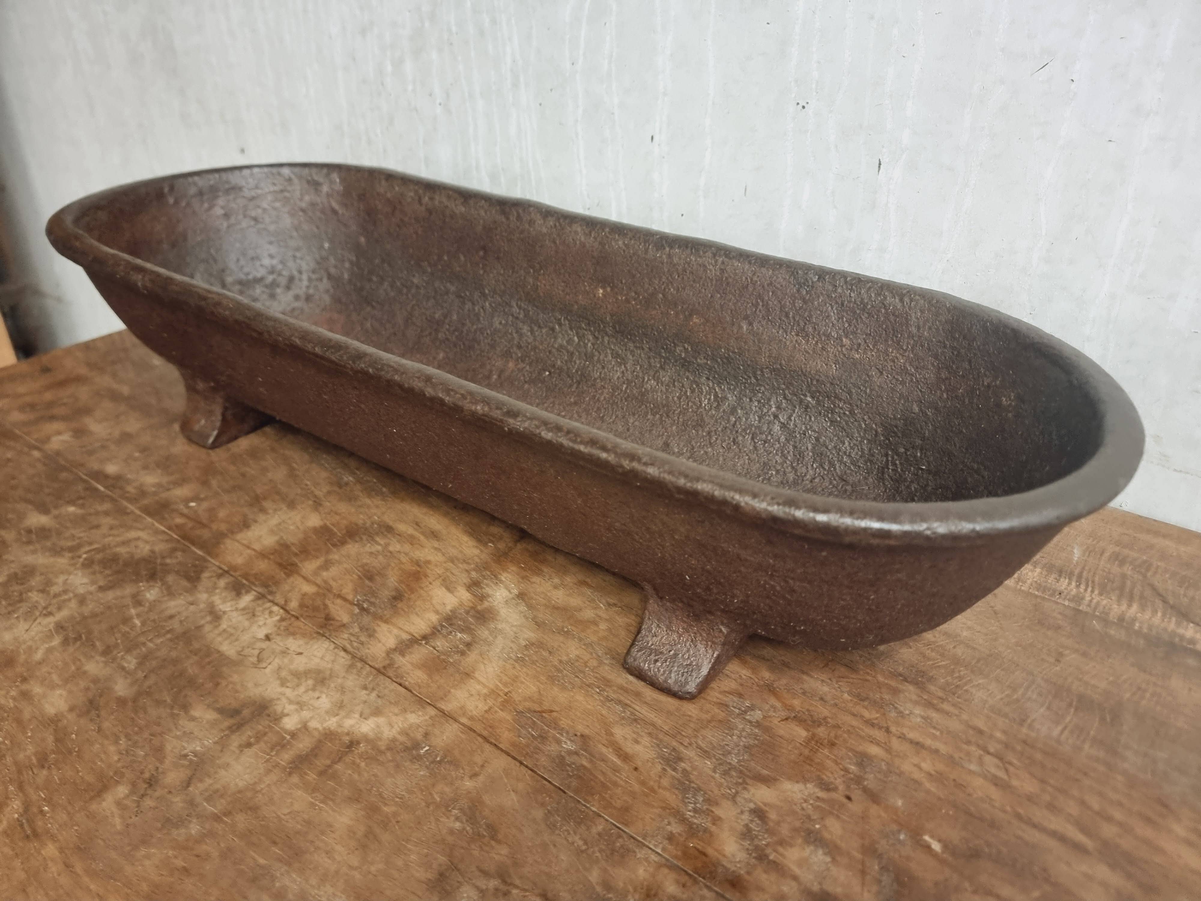 Antique trough water trough flower basin cast iron 29x75 cm