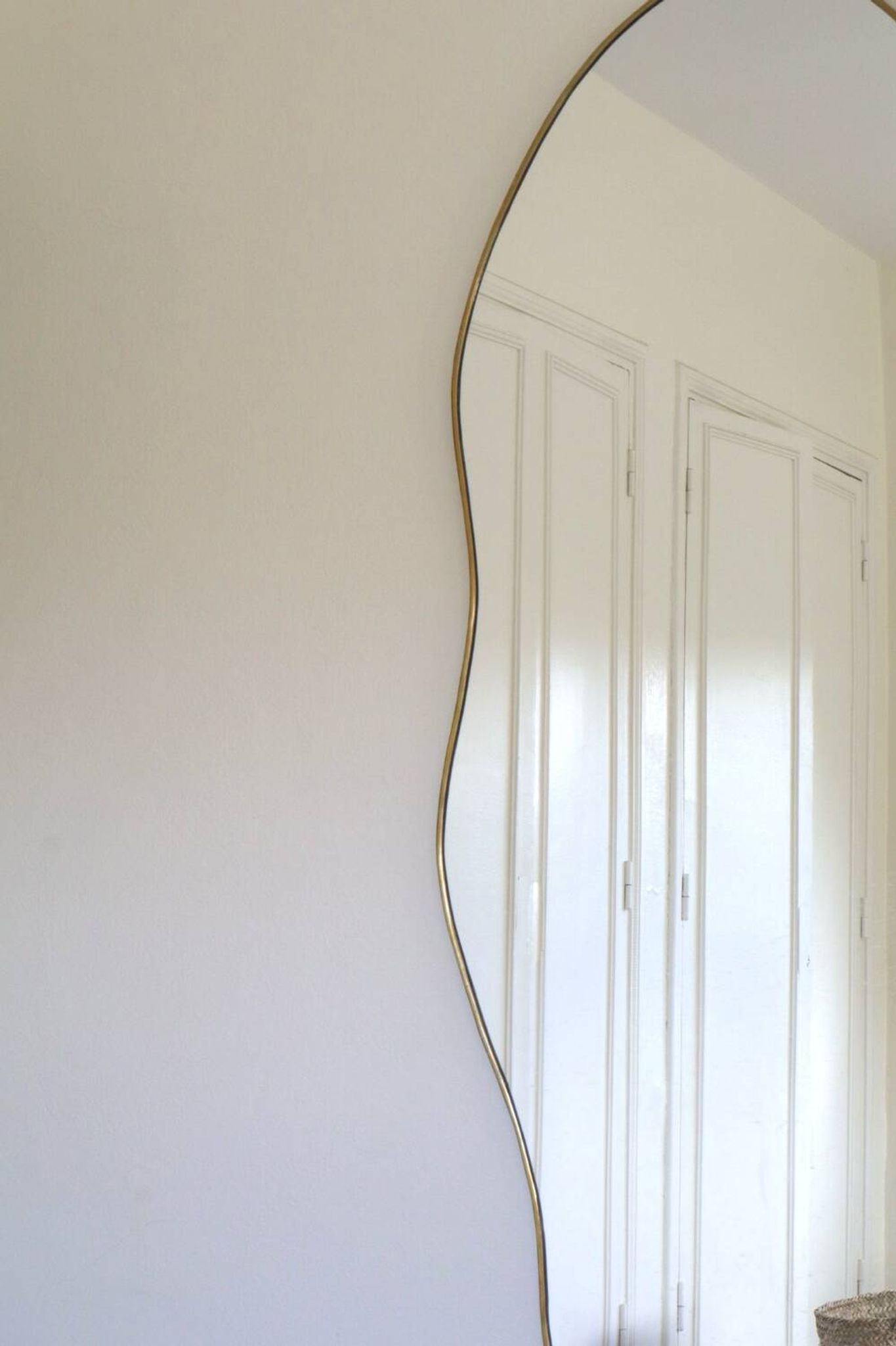 Large Handmade Brass Abstract Organic Mirror